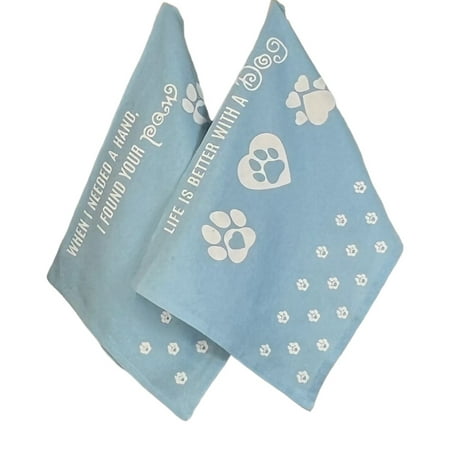 

MDK Creative 2-Piece-Set Blue Flour Sack Towels - Towel Holder Bonus