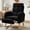 A-Corduroy Black, variant on FFH Rocking Chair, Rocker Chair Nursery, Upholstered Accent Armchair with Footrest, Side Pocket, Dark Green