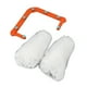 thumbnail image 5 of Juego de 2 filtros triangulares para fregadero, con 100 bolsas para residuos de cocina, color naranja, 5 of 14