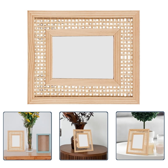 ELAYARD woven picture frame Picture Frame Rattan Wall Mountable Friends Bedroom 1Pcs