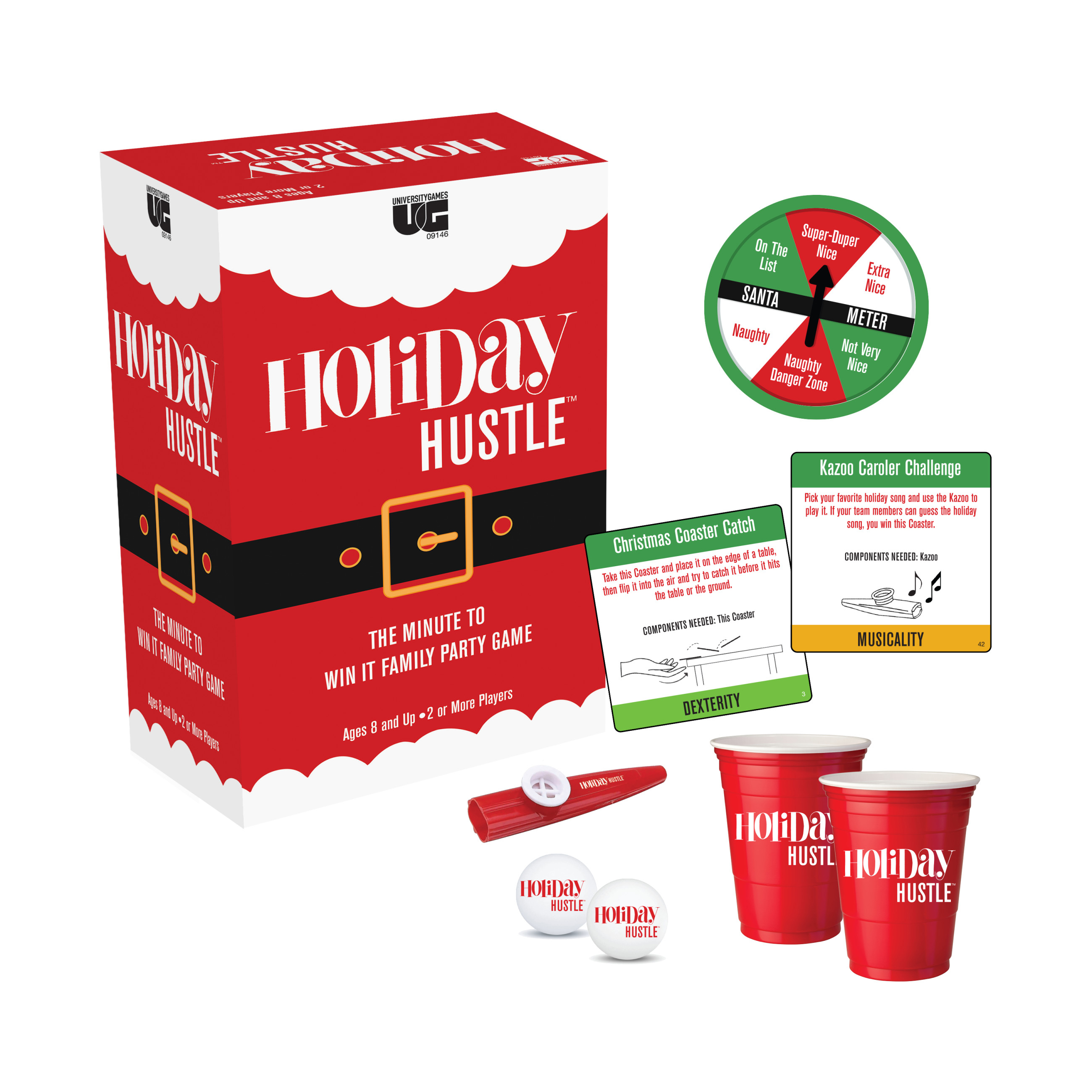 University Games Holiday Hustle - The Minute to Win it Family Party Game
