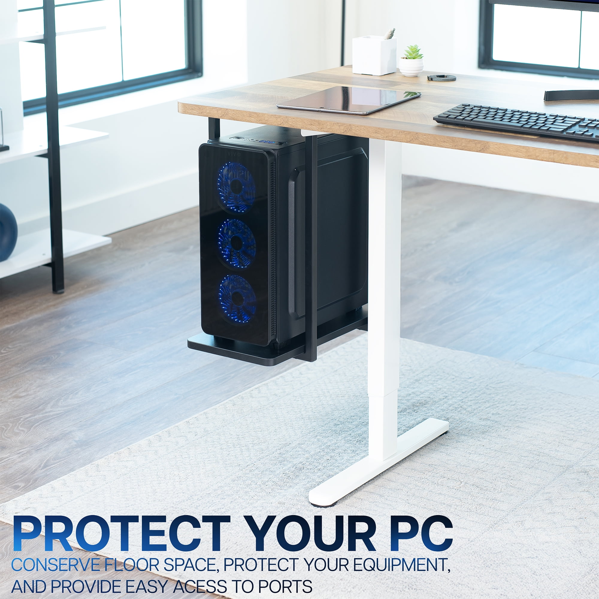 VIVO Large Under Desk PC Shelf Mount