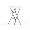 thumbnail image 1 of Flash Furniture 32'' Round Granite White Plastic Bar Height Folding Table, 1 of 9