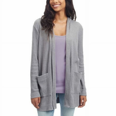 Splendid Ladies 2-piece Cardigan Tank Set (Heather Gray/ Purple, M)
