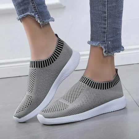 

fzm women shoes fashion summer women sneakers large size slip on mesh breathable lightweight comfortable casual