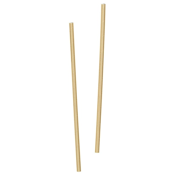 Foil Paper Straws, 8.25 in, Gold, 10ct