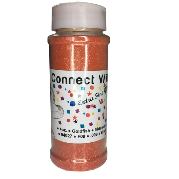 iConnectWith Glitter - Goldfish Orange, Extra Fine Iridescent Glitter