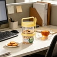 thumbnail image 4 of Tasse à Déjeuner pour Fruits et Yogourt avec Couvercle Hermétique, Compartiments à Étages pour Aliments Secs et Humides, Cuillère Intégrée, Contenant en Plastique Réutilisable pour Salade, Collations et Soupe, 18,8 x 9,8 cm, Multicolore, 4 of 6