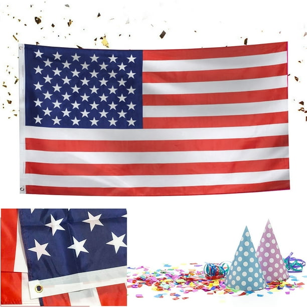 Americana Con Estrellas Y Rayas Poliéster 90x150cm para Patio Exterior