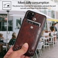 thumbnail image 4 of PU Leather Wallet Case for iPhone 11 Pro Max Necklace Lanyard Case Cover with Card Holder Adjustable Detachable Anti-Lost Neck Strap for Apple iPhone 11 Pro Max 6.5",Brown, 4 of 17
