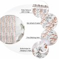 thumbnail image 3 of 66x72 Inch Shower Curtains for Bathroom, Orange Grey Botanical Fabric Bath Curtain Decor, Spring Floral Summer Farmhouse Waterproof Restroom Curtains Shower Set Accessories with 12 Hooks 66 Inch, 3 of 7