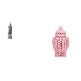 thumbnail image 1 of Figura de Guan Yin, estatua de de cerámica, escultura de Buda femenina, tarro decorativo, tapa de jarrón, arreglo floral, adorno, estantería, 1 of 8