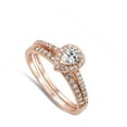 thumbnail image 4 of CHOOSE YOUR COLOR Clear CZ Teardrop Ring Set .925 Sterling Silver Band White Female Size 6, 4 of 4