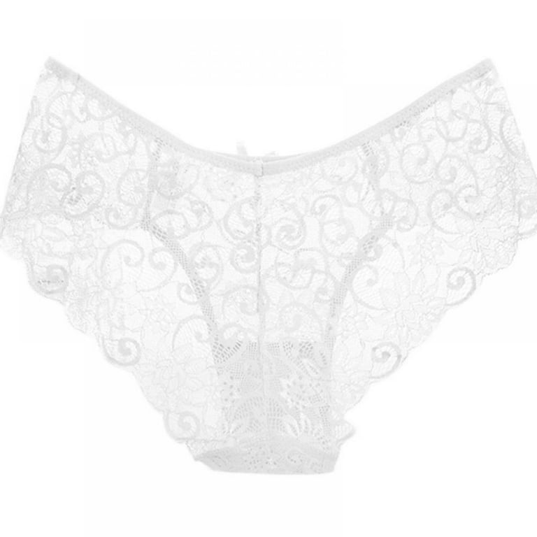 Women Ladies Sexy Full Lace Mid Waisted Panties, Soft Full Breathable Briefs,  Comfy Lace Briefs For Women, S-XL 