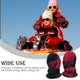thumbnail image 4 of Bewildely 1 par de manoplas para niños, funda para los dedos de invierno, cubiertas para los dedos forradas, cómoda manopla para niños, manopla para Suministros térmicos Cuadros rojos/negros Bewildely HA060203-11B, 4 of 6