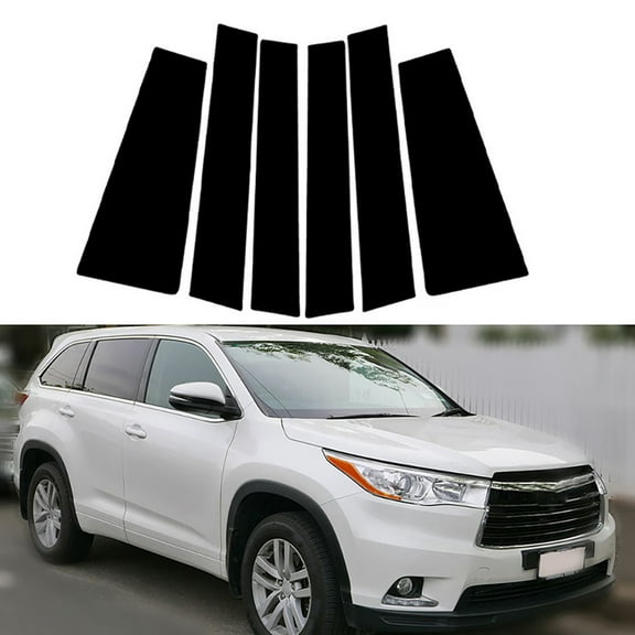 Possbay Window Pillar Posts Door Side Trim Covers Fit for Toyota Highlander Kluger 2014-2019