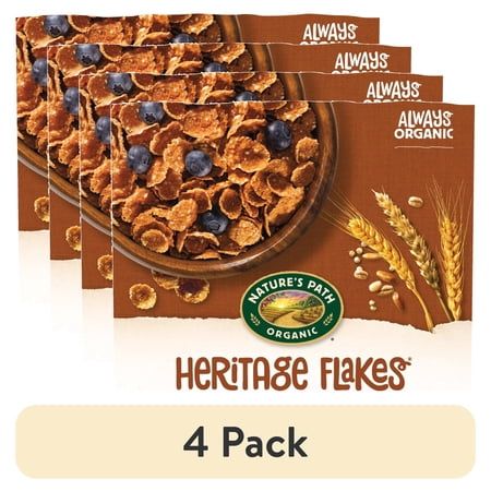 (4 pack) Nature's Path Organic Breakfast Cereal, Heritage Flakes®, 33.5oz Box
