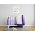 thumbnail image 1 of BabyFad Minky Purple 9 Piece Crib Bedding Set, 1 of 5