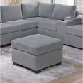thumbnail image 3 of Miekor Furniture Modern Functional Light Gray Corduroy Upholstered Sectional Set Living Room One Arm Loveseat Wedge Console Ottoman 4pc Couch Sofa Set MK4727, 3 of 8