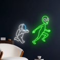 thumbnail image 2 of Handmadetneonsign Astronaut Chasing Alien Neon Sign, UFO Astronaut Alien Led Sign, Alien Astronaut, 2 of 5