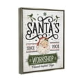 thumbnail image 3 of Santa's Workshop Toys Vintage Signage Holiday Graphic Art Luster Gray Framed Art Print Wall Art, 3 of 6