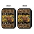 thumbnail image 2 of Yuyamidu Highland Cow Seatbelt Covers 2 Pack Aztec Seat Belt Cover Pad Universal Fit for Auto SUV Sedan Truck Thick Car Seat Belt Decorative Accessories, Brown, 2 of 7