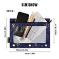 thumbnail image 3 of Snowflake Pattern Design 9.8x7.1in Water Resistant Binder Pouch, 3-Ring Compatible, Transparent Front, 3 of 6