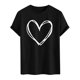 thumbnail image 3 of Tops para hombre, blusas y camisas de cuello redondo y manga corta para hombre. Camiseta/camisa informal de cuello redondo y manga corta con estampado de corazones para hombre. Tops de poliéster para, 3 of 4