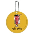 thumbnail image 1 of Milk Sheik Shake Funny Humor Round Luggage ID Tag Card Suitcase Carry-On, 1 of 8