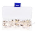 thumbnail image 2 of veasfak 79Pcs/Box Round Resin Pearl Buttons Sewing Scrapbooking Embellishment for Crafts, 2 of 9