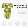 thumbnail image 6 of Haiem St. Patrick's Day3 Women's Crew Neck Short Sleeve Bodysuit Tops Stretchy Slim Basic-Small, 6 of 9