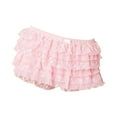 thumbnail image 6 of XIMIN Women Loose Shorts Ladies Lolita Cute Ruffle Lace Trim Pumpkin Pants Boy Shorts Layered Bottoms Elastic Waist Fairy Sweet Short Pants, 6 of 6
