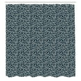 thumbnail image 2 of Ambesonne Nautical Blue Shower Curtain, Marine Entangled, 69"Wx84"L, Dark Petrol Blue Ivory, 2 of 4