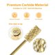 thumbnail image 2 of Brocas de carburo de tungsteno dorado para uñas, fresa de barril grande Pro, herramientas de pulido duraderas invertidas, accesorios 4XC, 2 of 5