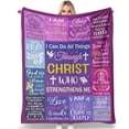 thumbnail image 4 of Christ Blanket Lightweight Travel Soft Flannel Throw Blanket Living Room Bedroom Sofa Decoration 50"X60", 4 of 5
