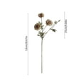 thumbnail image 3 of Artificial Fall Chrysanthemum Floral Stem, Dried Style Faux Flower Sprig With Long Flexible Branch, Rustic Harvest Vase Filler, Thanksgiving Table Mantel Home Decor, 3 of 6