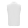 thumbnail image 6 of Miluxas Womens Sleeveless Button Down Shirts Cotton Linen Blouses Solid Color V Neck Casual Work Tank Tops White XL(XL), 6 of 7