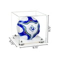 thumbnail image 2 of Clear Acrylic Soccer Ball Display Case with Gold Risers and White Base (B02), 2 of 2