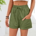 thumbnail image 5 of Oplxuo Shorts for Women Summer - Casual Elastic Waist Pajamas Bottoms Lightweight Loose Lounge Beach Shorts with Pockets, 5 of 7
