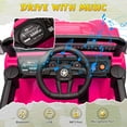 thumbnail image 5 of 12V Kids Ride on Toys Cars with Parents Control, Toddler Electric Ride on Truck Car with Early Education Function, Riding Toy with 4 Wheel Suspension, MP3, USB, Electric Vehicle for Aged 3+, Pink, 5 of 8