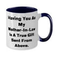thumbnail image 2 of Gag Mother-in-law Two Tone 11oz Mug, Having You As My Mother-In-Law Is A True Sent From, Reusable for Mom, Mother's Day, 2 of 2