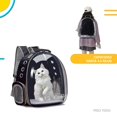 thumbnail image 4 of Mochila Backpack Domo Gato Perro Chico Bolsa Transportadora negro 31 cm x 29 cm x 24 cm Poli Pets PP-MTPGBK, 4 of 7