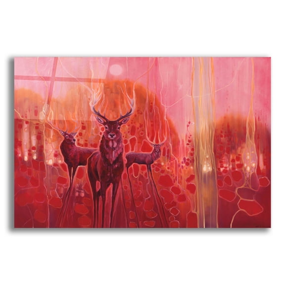 Epic Art 'Red Magic' by Gill Bustamante, Acrylic Glass Wall Art, 16"x12"