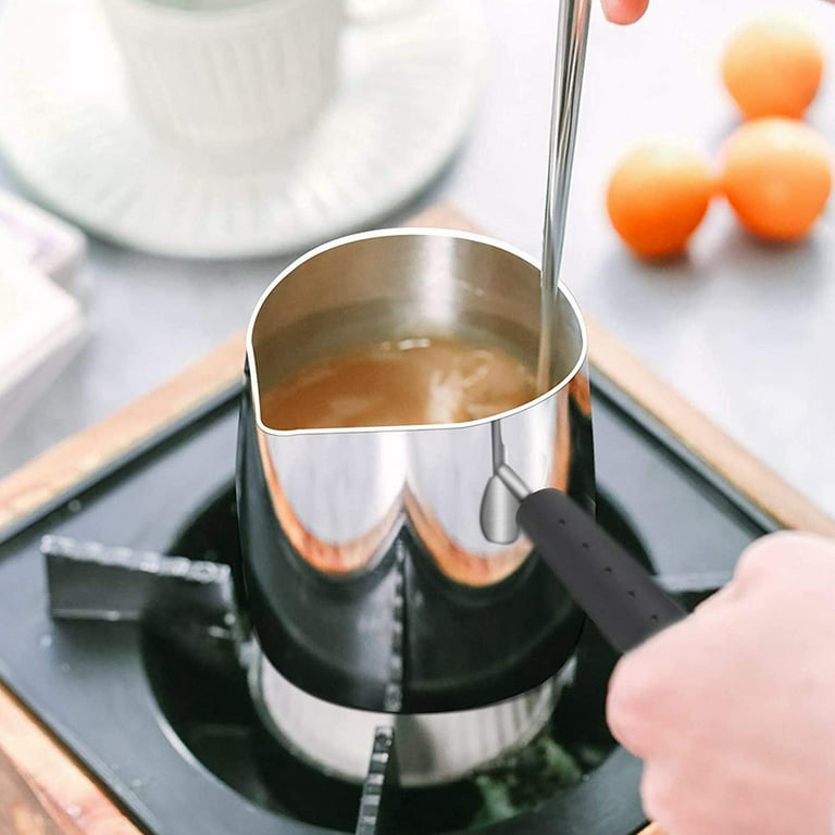 600ML Coffee Pot Stainless Steel Milk and Coffee Warmer