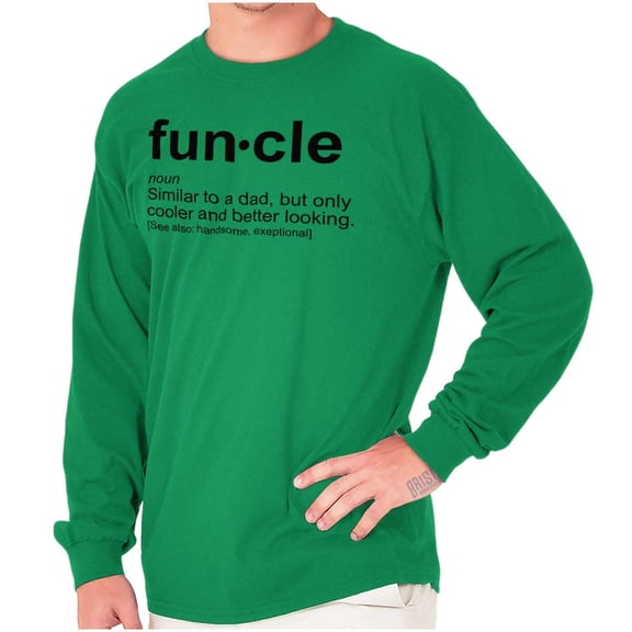 Funcle Fun Uncle Definition Cool Men's Long Sleeve Tee T Shirt Brisco Brands 2X