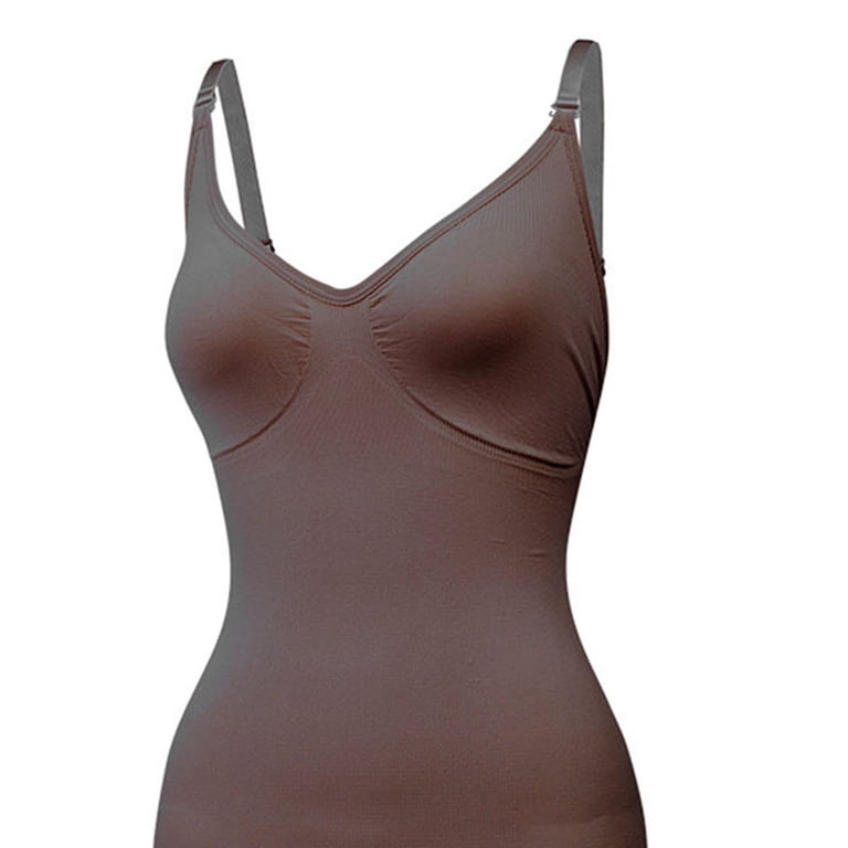 Purcolt Shapewear Slips for Under Dresses Adjustable Spaghetti Strap Bodycon Full Slip Dress Tummy Control Seamless Shaping Midi Dress Body Shaper