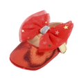 thumbnail image 2 of Baby Girls Soft Sole Leather Crib Shoes Anti-slip Bowknot Prewalker Infants Sneaker Breathable Casual Mesh Flats Toddler Soft Soled Walking Shoes, Red, L, 2 of 6