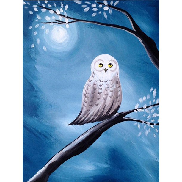 Diamond Painting (DE5892) DIY 5D Kit Búho Square Rhinestone Arts (WT254) 20X30cm Hugtrwg Para estrenar