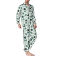 thumbnail image 2 of Sikiie Frog And Dragonflies Mens Pajama Set, Soft Warm Long Sleeve Sleepwear, Cozy Button-Down Pjs for Men-XX-Large, 2 of 7