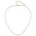 thumbnail image 4 of 925 Sterling Silver Box Chain Styles Necklace Gold-plated Adjustable .95mm 22 inch 0.95 mm, 4 of 6